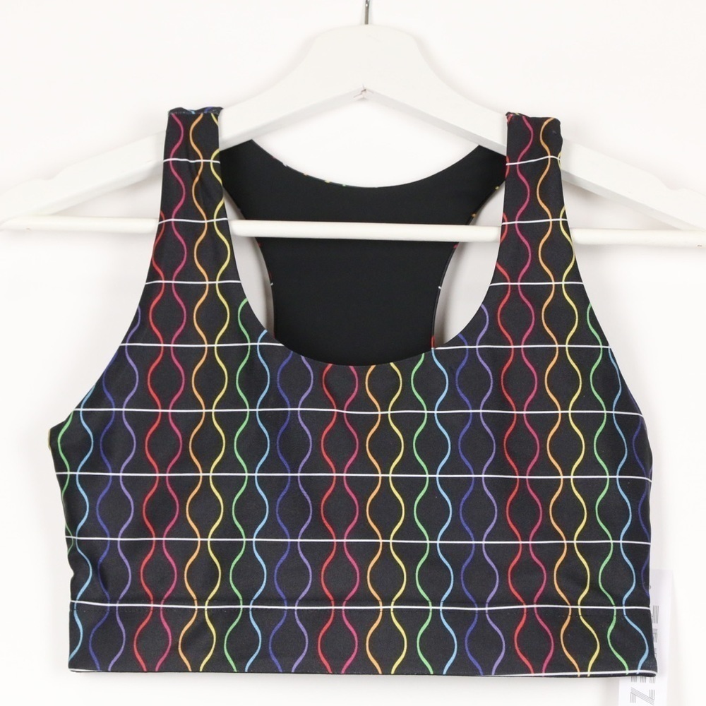 Terez Rainbow Sound Waves Sports Bra